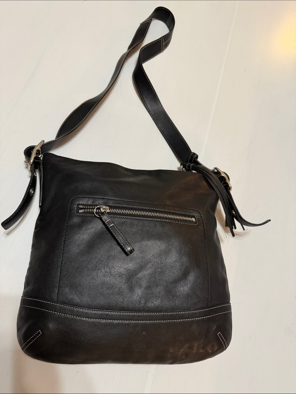 Coach Legacy Slim Black Leather Hobo Shoulder Crossbody Bag